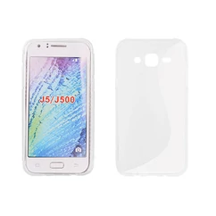 Samsung J500F Galaxy J5, Szilikon tok, S-Case, átlátszó