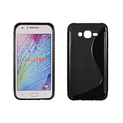 Samsung J700F Galaxy J7, Szilikon tok, S-Case, fekete