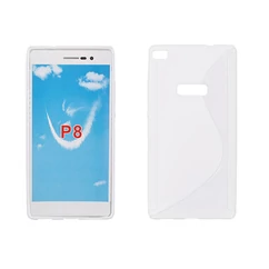 Huawei P8, Szilikon tok, S-Case, fehér