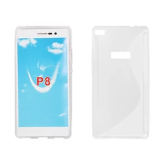 Huawei P8, Szilikon tok, S-Case, átlátszó