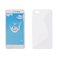 Huawei P8 Lite, Szilikon tok, S-Case, fehér