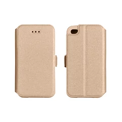 LG G4 Stylus H635, Oldalra nyíló flip tok, Book, arany