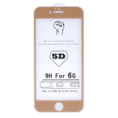 Apple iPhone 6/6S, Kijelzővédő fólia, (ütésálló) Full Glue 5D, arany