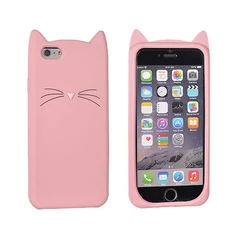 Huawei Y3-2, Szilikon tok, 3D Cat, rózsaszín