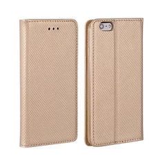 Xiaomi Redmi 4A, Oldalra nyíló flip tok, Smart, arany