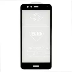 Huawei P20 Pro/Plus, Kijelzővédő fólia, (ütésálló) Full Glue 5D, fekete