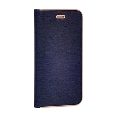 Samsung A730 Galaxy A8+ 2018, Oldalra nyíló flip tok, Vennus, kék