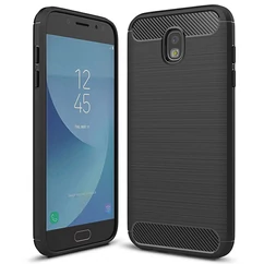 Huawei P20 Lite, Szilikon tok, Carbon, fekete