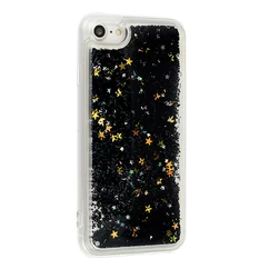Samsung G960 Galaxy S9, Szilikon tok, Liquid (Csillámos), fekete