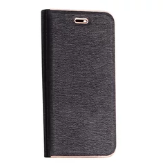 Samsung J400 Galaxy J4 2018, Oldalra nyíló flip tok, Vennus, fekete