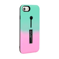 Samsung A600 Galaxy A6 2018, Hátlap tok, Ring Finger, menta-rózsaszín