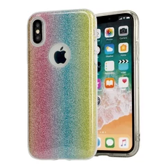Huawei Y5 2018/Honor 7S, Szilikon tok, Bling (Csillámos), szivárvány