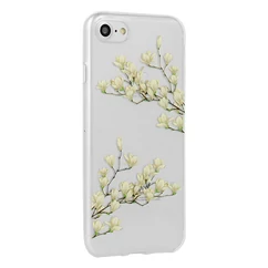 Samsung J330 Galaxy J3 2017, Szilikon tok, Floral, Magnolia