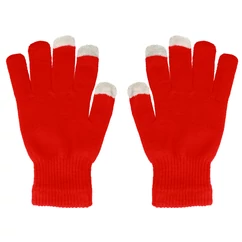 Érintő kesztyű, piros