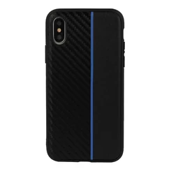 Samsung J415 Galaxy J4+ 2018, Szilikon tok, Moto Carbon, fekete-kék