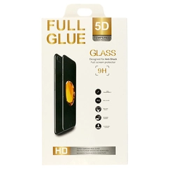 Huawei P30, Kijelzővédő fólia, (ütésálló) Full Glue 5D, fekete