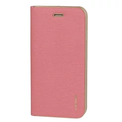 Samsung A920 Galaxy A9 2018, Oldalra nyíló flip tok, Vennus, rózsaszín