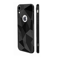 Samsung G970 Galaxy S10E, Szilikon tok, Diamond Matt, fekete