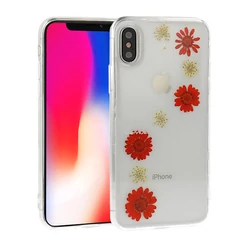 Huawei P30, Szilikon tok, Real Flower, Flora
