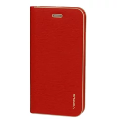 Apple iPhone 11 Pro, Oldalra nyíló flip tok, Vennus, piros