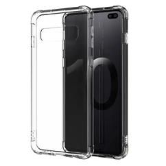 Samsung A215 Galaxy A21, Szilikon tok, Ütésálló (0.5mm), átlátszó