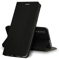 Huawei P40 Pro, Oldalra nyíló flip tok, Vennus Sensitive, fekete