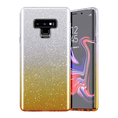 Samsung A125/M127 Galaxy A12/M12, Szilikon tok, Bling (Csillámos), arany