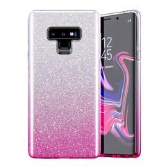 Samsung A025/A037 Galaxy A02S/A03S, Szilikon tok, Bling (Csillámos), rózsaszín