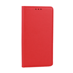 Samsung A155 Galaxy A15 4G/5G, Oldalra nyíló flip tok, Smart, piros
