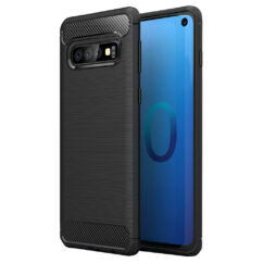 Huawei P Smart 2019/Honor 10 Lite, Szilikon tok, Carbon, fekete