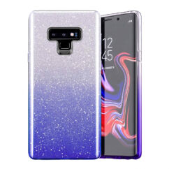 Samsung A225/M225 Galaxy A22 4G/M22 4G, Szilikon tok, Bling (Csillámos), kék