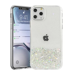 Samsung A025/A037 Galaxy A02S/A03S, Szilikon tok, Brilliant (Csillámos), átlátszó