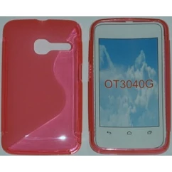 Alcatel OT-3040 Tribe, Szilikon tok, S-Case, rózsaszín