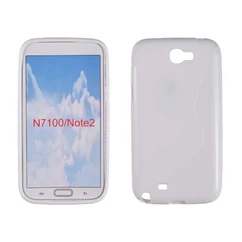 Samsung N7100 Galaxy Note 2, Szilikon tok, S-Case, fehér