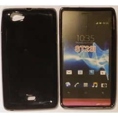 Sony Xperia Miro ST23i, Szilikon tok, S-Case, fekete