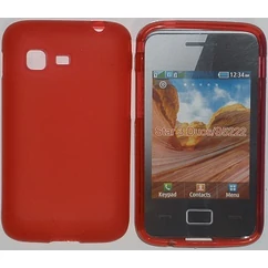 Samsung S5222 Star 3 DuoS, Szilikon tok, S-Case, piros