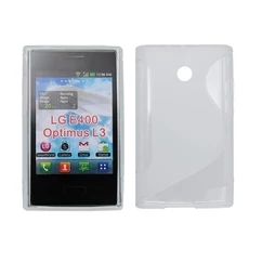 LG Optimus L3 E400, Szilikon tok, S-Case, átlátszó