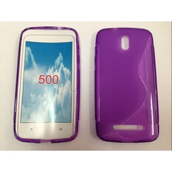 HTC Desire 500, Szilikon tok, S-Case, lila