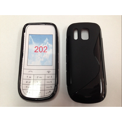 Nokia Asha 202, Szilikon tok, S-Case, fekete