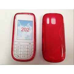 Nokia Asha 202, Szilikon tok, S-Case, piros