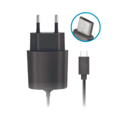 micro USB 2.1A, Hálózati gyorstöltő, fekete