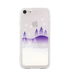 Huawei Y6/Y6 Prime 2018, Szilikon tok, Liquid (Csillámos), Winter Snow