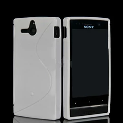 Sony Xperia U ST25i, Szilikon tok, S-Case, fehér