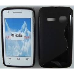 Alcatel OT-4030D S Pop / Mini, Szilikon tok, S-Case, fekete