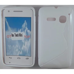 Alcatel OT-4030D S Pop / Mini, Szilikon tok, S-Case, fehér