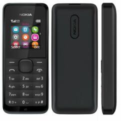 Nokia 105 DualSIM, +Domino Fix (500MB 40 perc lebeszélhetőség), Mobiltelefon, fekete