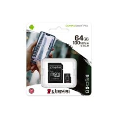 Kingston microSDHC 64GB Class 10, M1AA-0640R12, Memóriakártya (+Adapter)