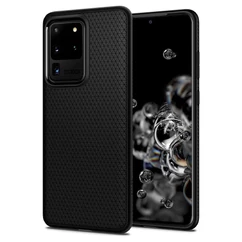 Samsung G988 Galaxy S20 Ultra, Szilikon tok, Spigen Liquid Air, ACS00712, fekete