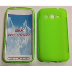Samsung i8580 Galaxy Core Advance, Szilikon tok, S-Case, zöld