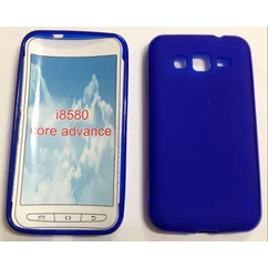 Samsung i8580 Galaxy Core Advance, Szilikon tok, S-Case, kék